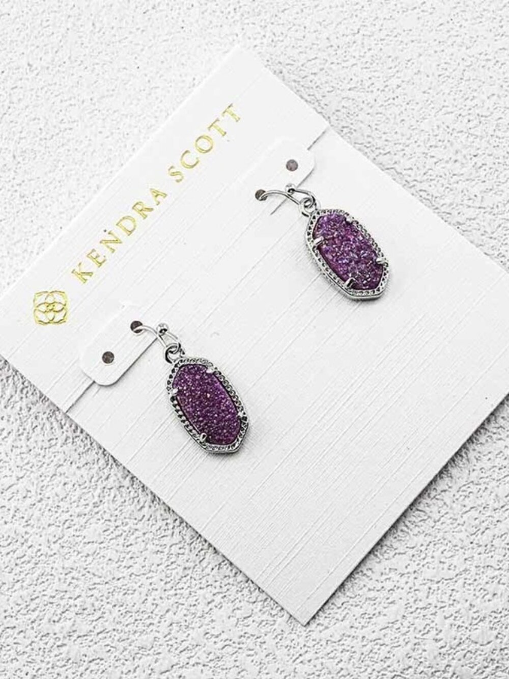 Kendra Scott Purple Crystal Spike Earrings
